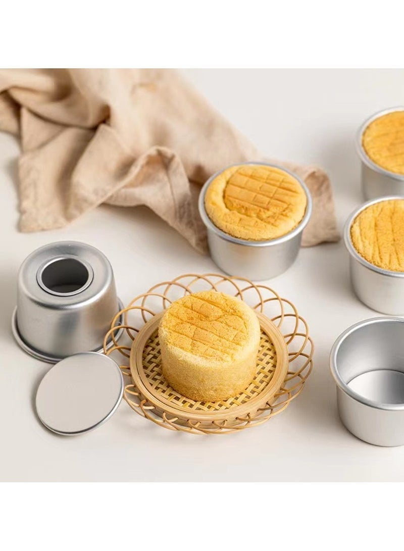 5pcs Non-Stick 2-Inch Round Mini Cake Pan with Removable Bottom - Perfect for Cheesecakes, Bread, Pizza, Chiffon, and Fondant - DIY Cooking Tool - Image 3